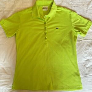 Vintage Lacoste Neon Green Slim Fit Polo Size 42